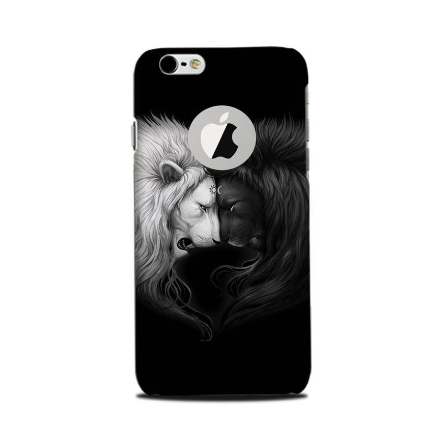 Dark White Lion Case for iPhone 6 Plus / 6s Plus logo cut   (Design - 140)
