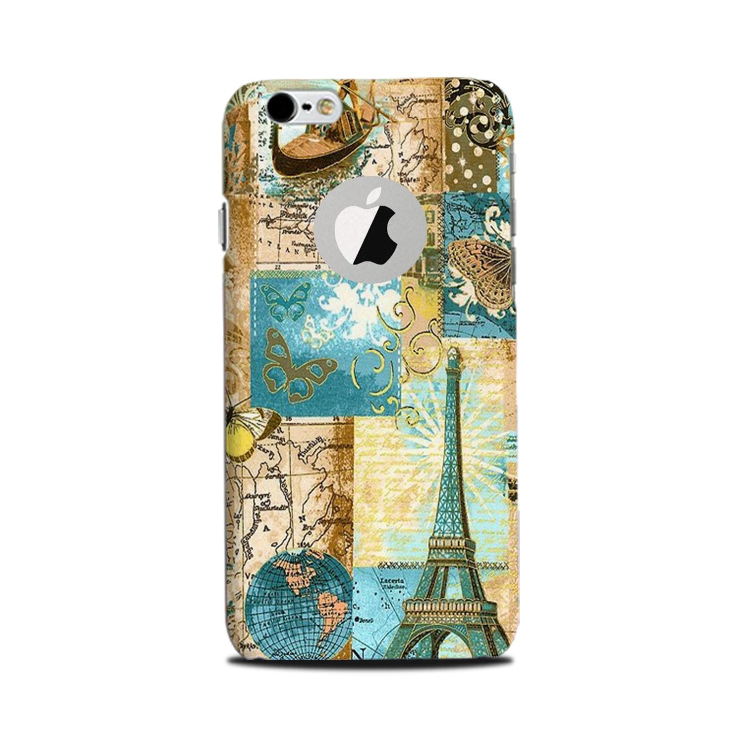 Travel Eiffel Tower Case for iPhone 6 Plus / 6s Plus logo cut  (Design No. 206)