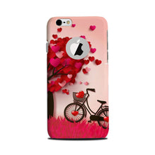 Red Heart Cycle Mobile Back Case for iPhone 6 Plus / 6s Plus logo cut  (Design - 222)