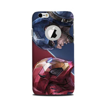 Ironman Captain America Mobile Back Case for iPhone 6 Plus / 6s Plus logo cut  (Design - 245)