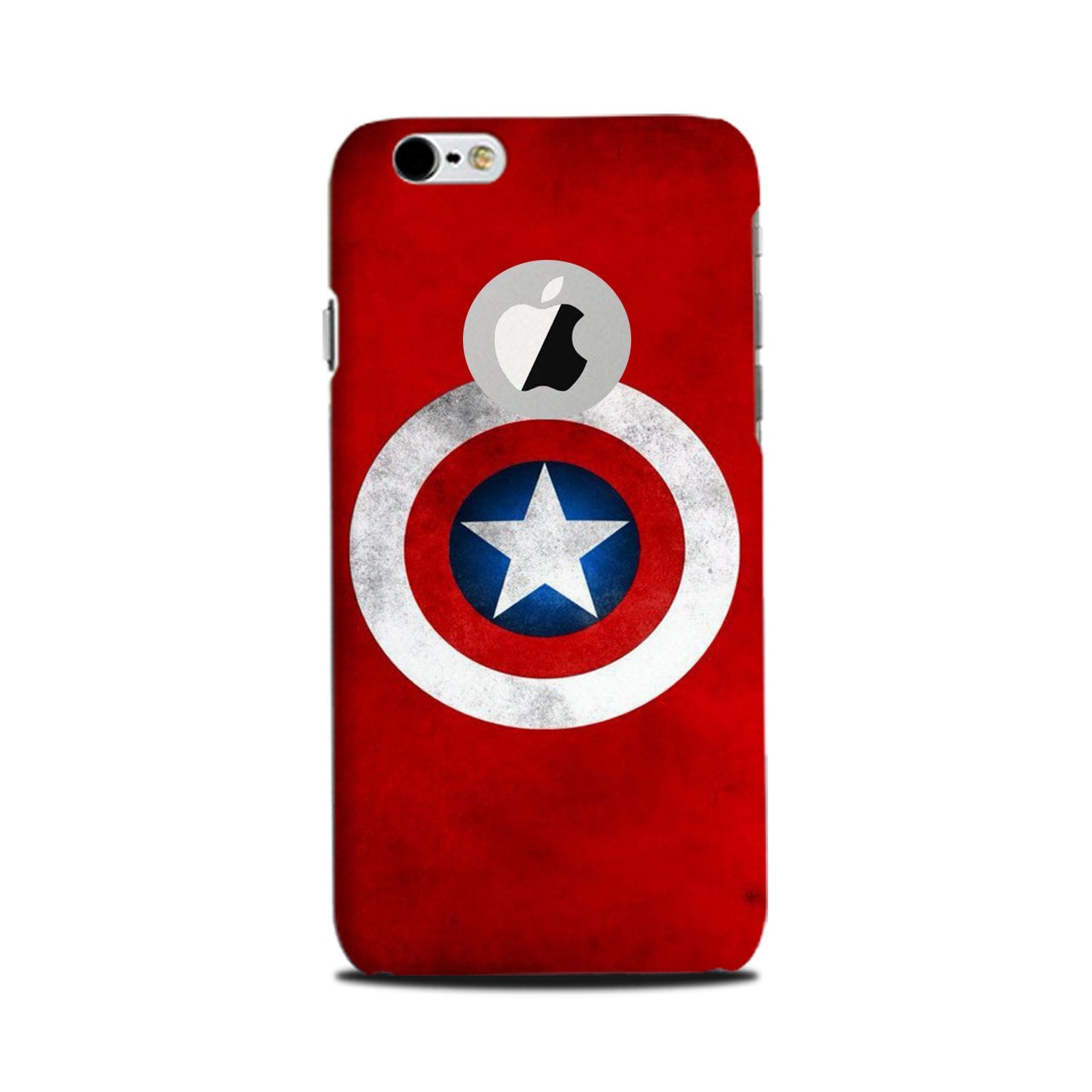 Captain America Case for iPhone 6 Plus / 6s Plus logo cut(Design No. 249)