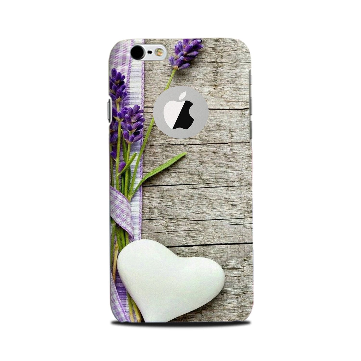 White Heart Case for iPhone 6 Plus / 6s Plus logo cut(Design No. 298)
