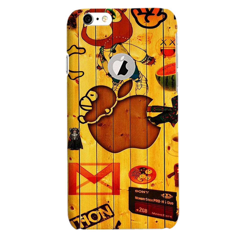 Wooden Texture Mobile Back Case for iPhone 6 Plus / 6s Plus LogoCut  (Design - 367)