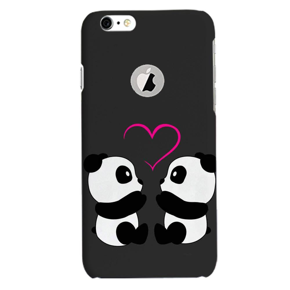 Panda Love Mobile Back Case for iPhone 6 Plus / 6s Plus LogoCut  (Design - 398)