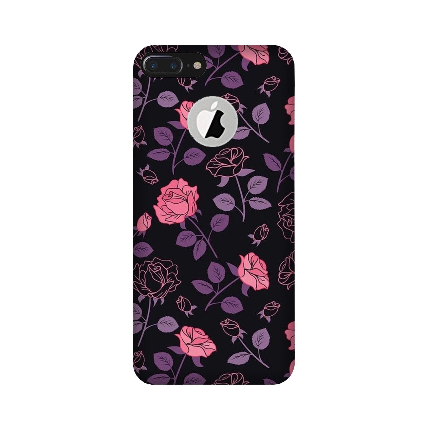 Rose Pattern Case for iPhone 7 Plus logo cut