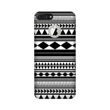 Black white Pattern Mobile Back Case for iPhone 7 Plus logo cut (Design - 5)
