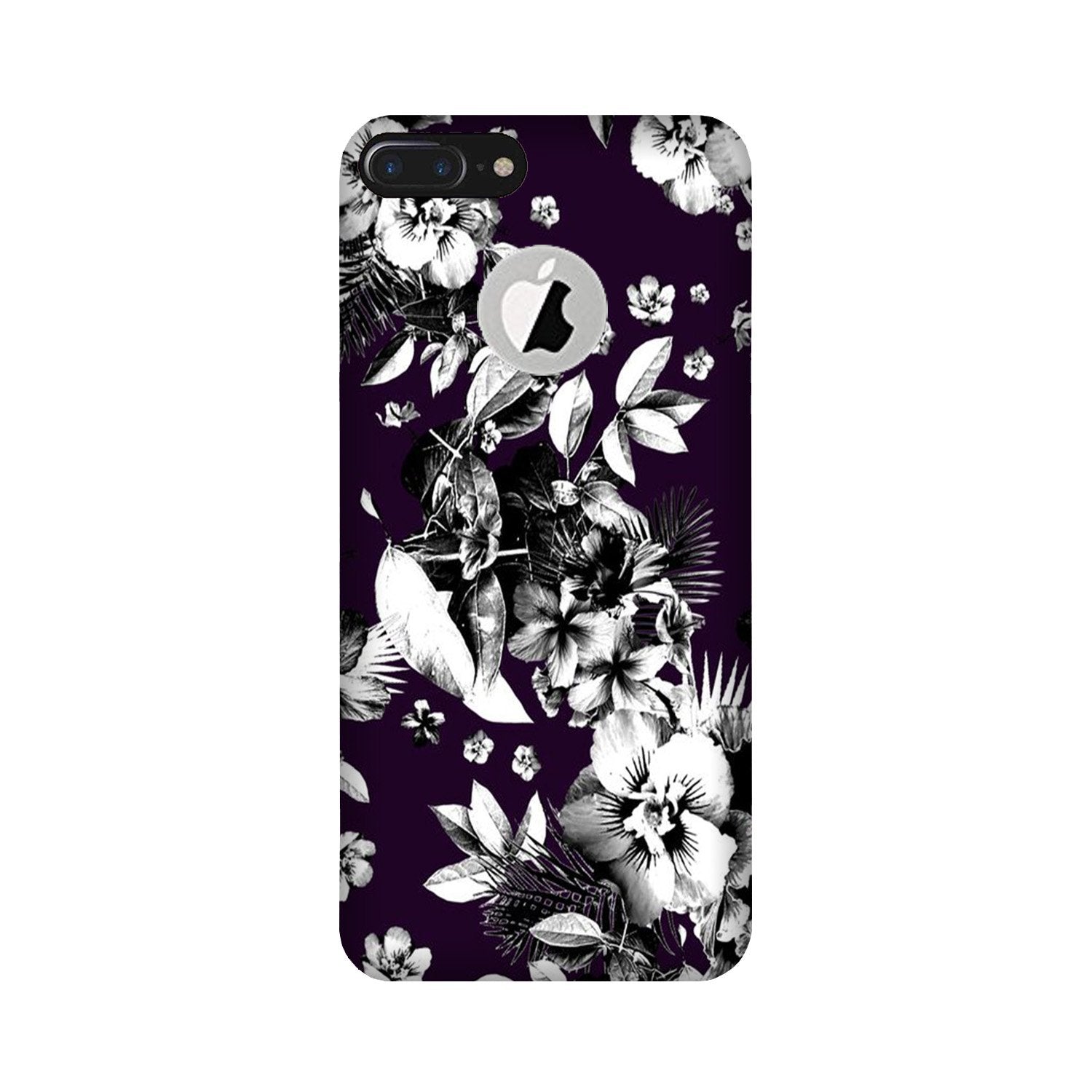 white flowers Case for iPhone 7 Plus logo cut