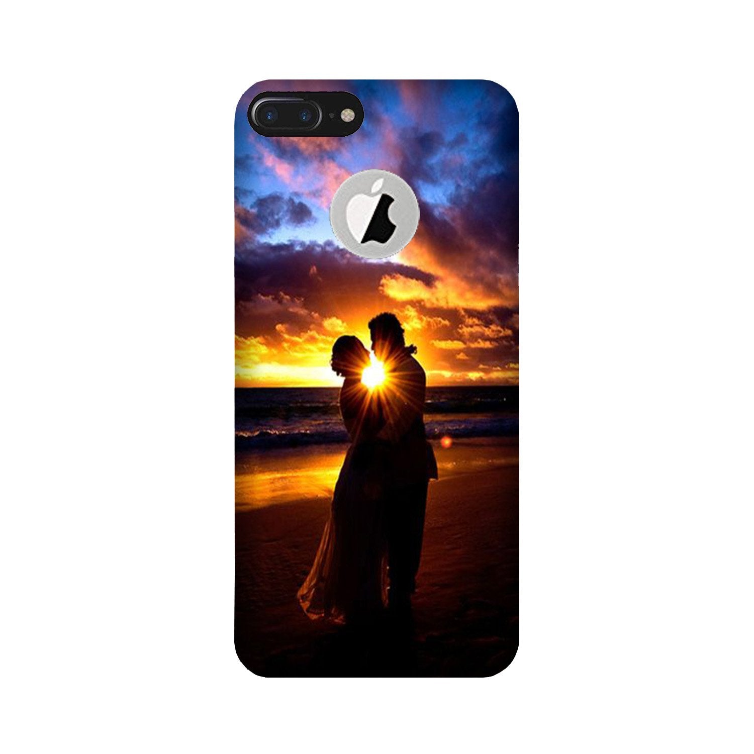 Couple Sea shore Case for iPhone 7 Plus logo cut
