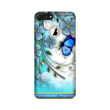 Blue Butterfly Mobile Back Case for iPhone 7 Plus logo cut (Design - 21)