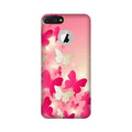 White Pick Butterflies Case for iPhone 7 Plus logo cut