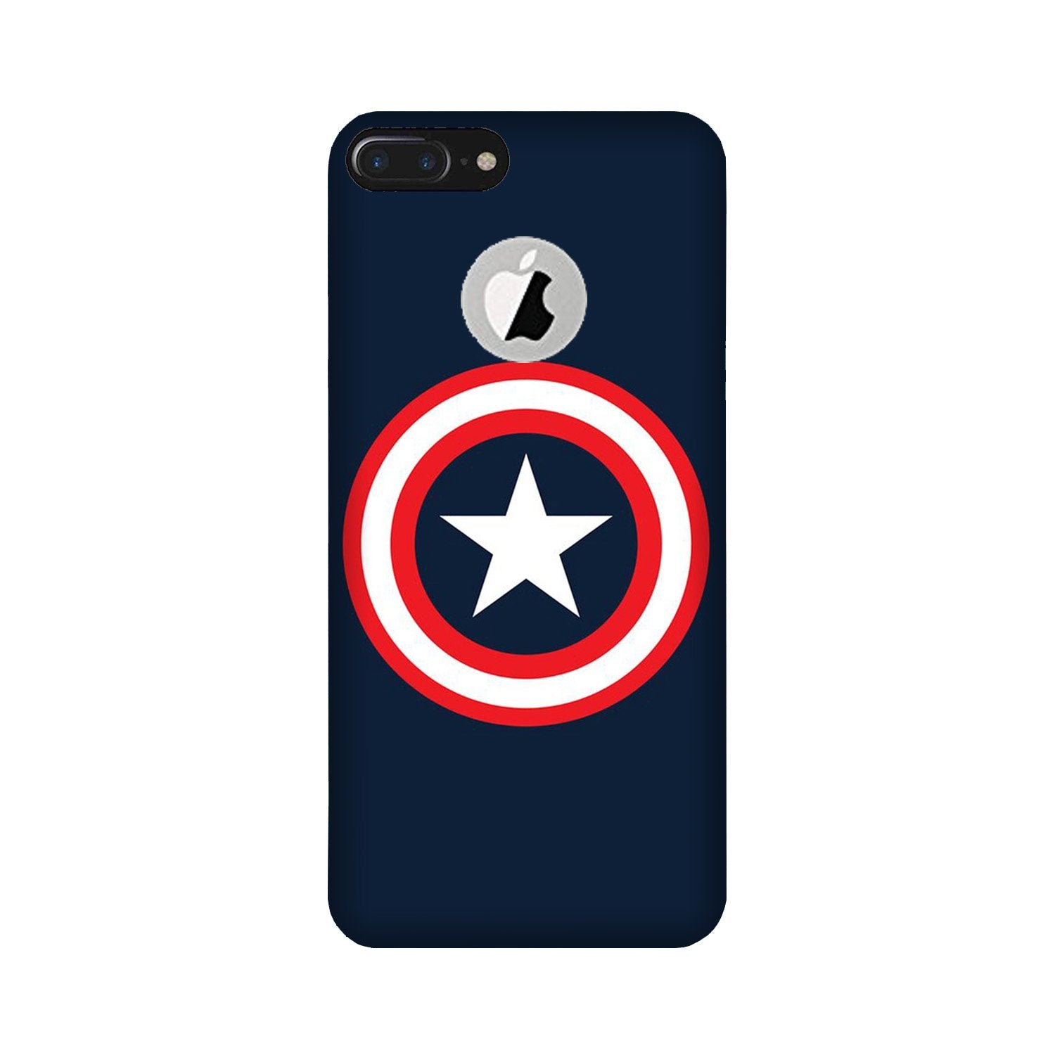 Captain America Case for iPhone 7 Plus logo cut