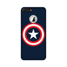 Captain America Mobile Back Case for iPhone 7 Plus logo cut (Design - 42)