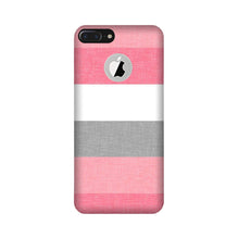 Pink white pattern Mobile Back Case for iPhone 7 Plus logo cut (Design - 55)