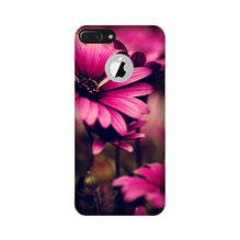 Purple Daisy Mobile Back Case for iPhone 7 Plus logo cut (Design - 65)
