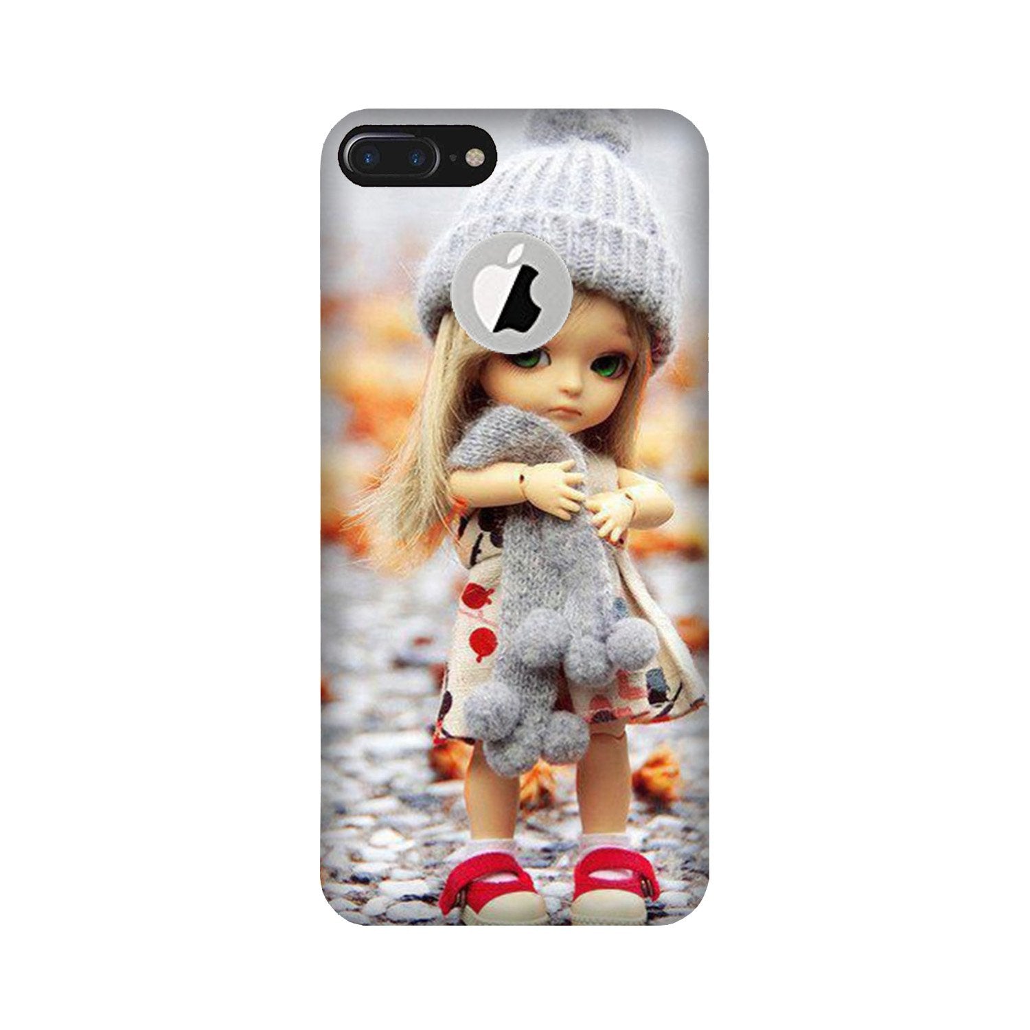 Cute Doll Case for iPhone 7 Plus logo cut