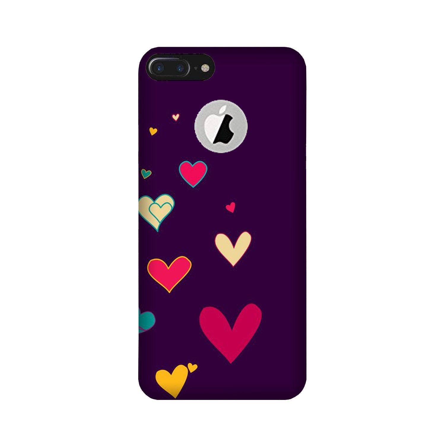 Purple Background Case for iPhone 7 Plus logo cut  (Design - 107)
