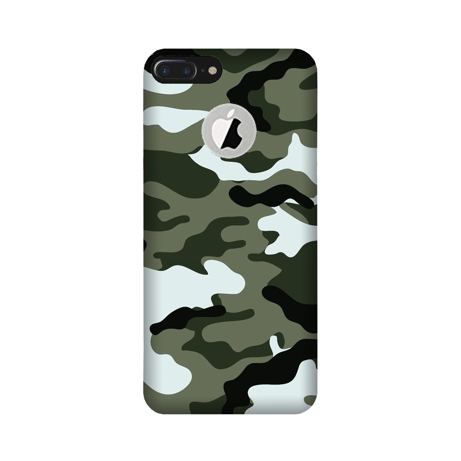Army Camouflage Case for iPhone 7 Plus logo cut  (Design - 108)