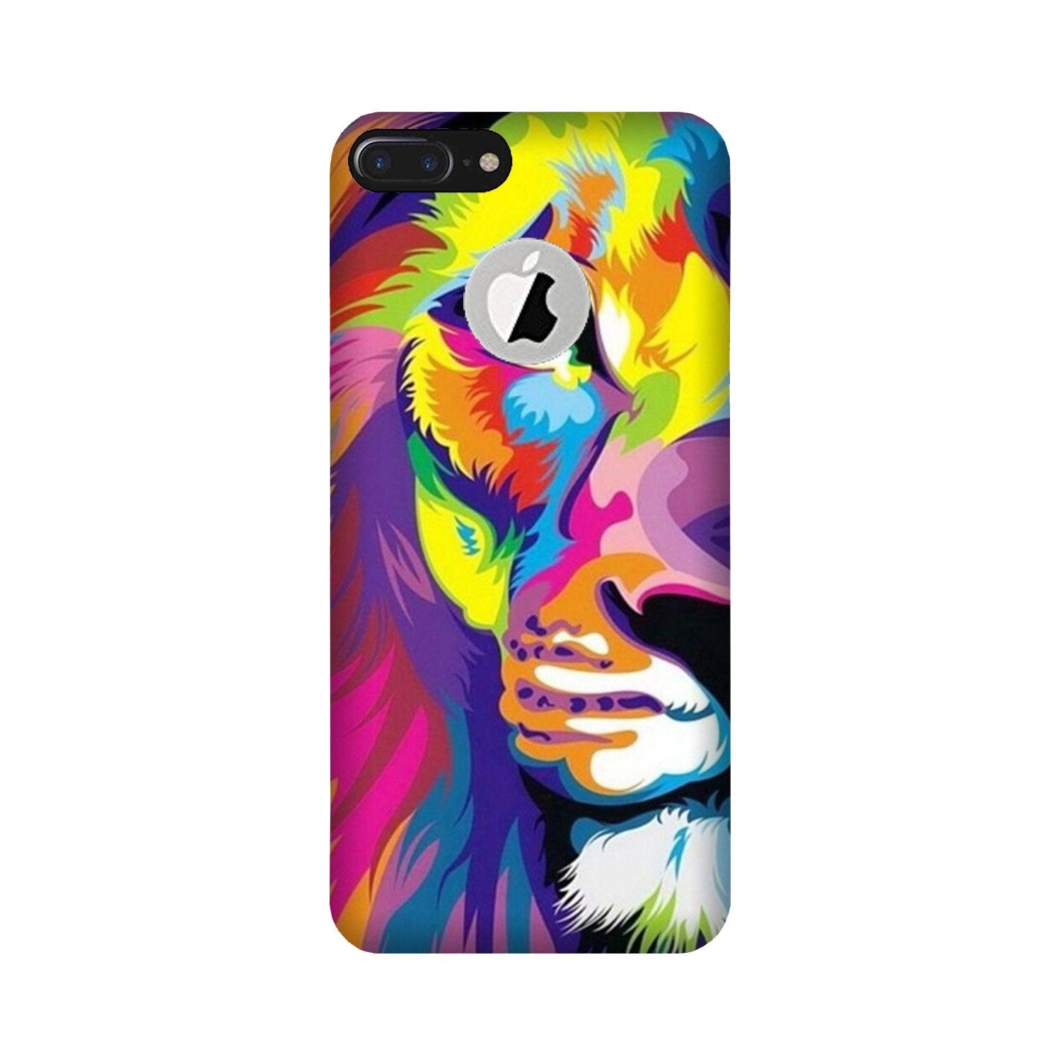 Colorful Lion Case for iPhone 7 Plus logo cut(Design - 110)