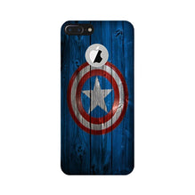 Captain America Superhero Mobile Back Case for iPhone 7 Plus logo cut  (Design - 118)