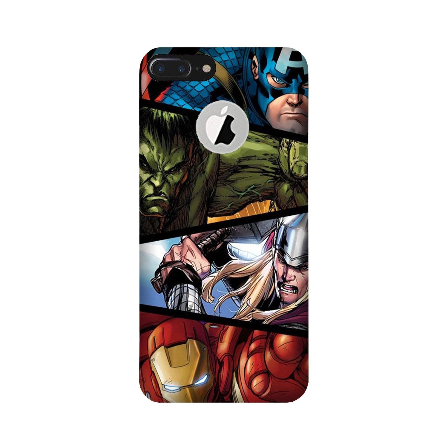Avengers Superhero Case for iPhone 7 Plus logo cut(Design - 124)