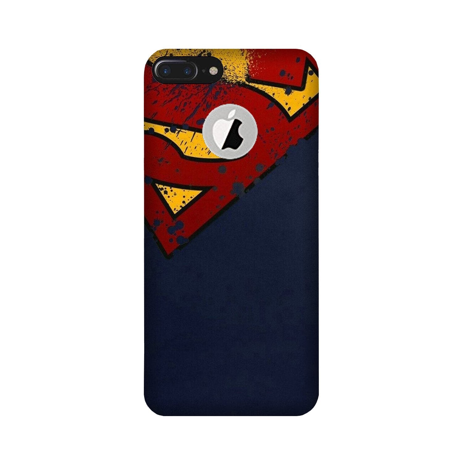 Superman Superhero Case for iPhone 7 Plus logo cut  (Design - 125)