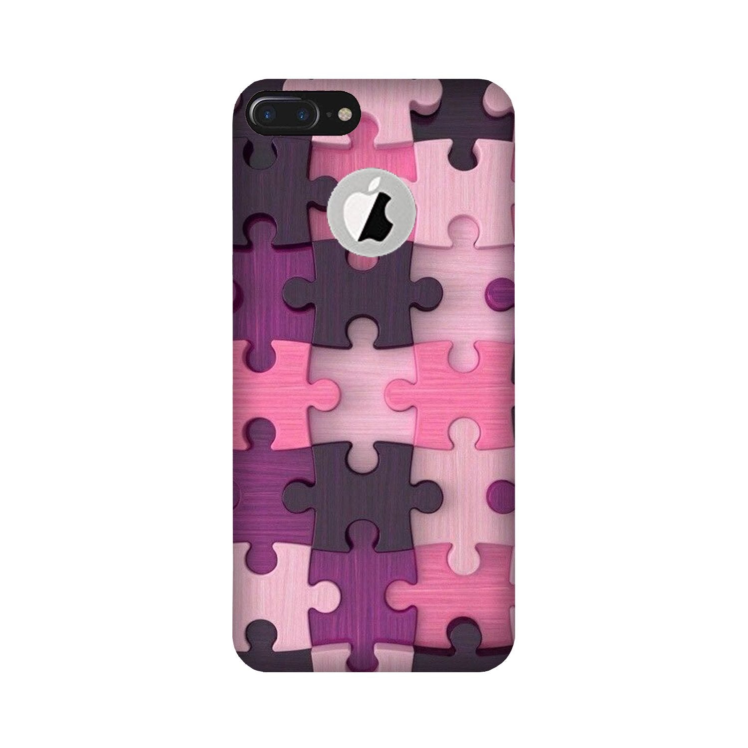Puzzle Case for iPhone 7 Plus logo cut (Design - 199)