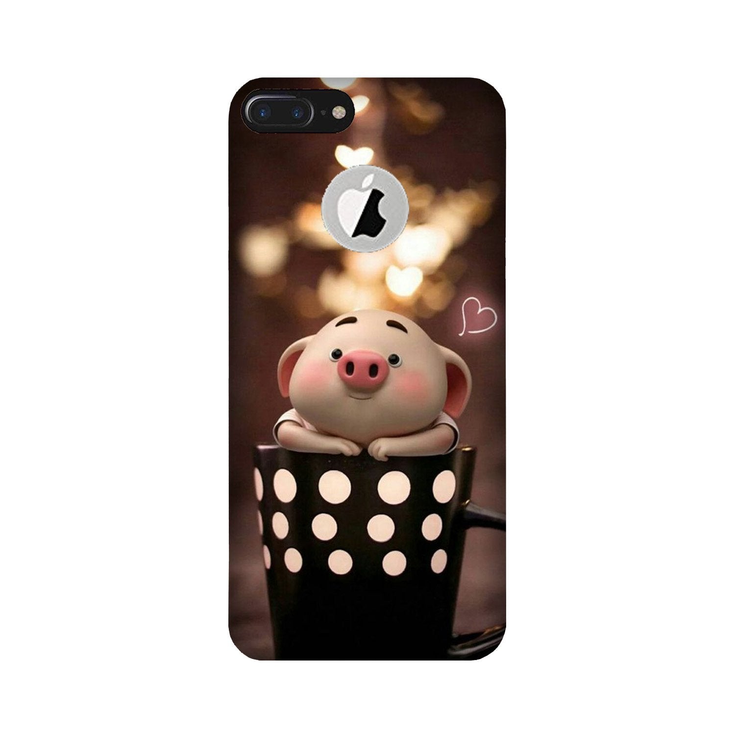Cute Bunny Case for iPhone 7 Plus logo cut (Design No. 213)