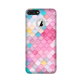 Pink Pattern Case for iPhone 7 Plus logo cut (Design No. 215)