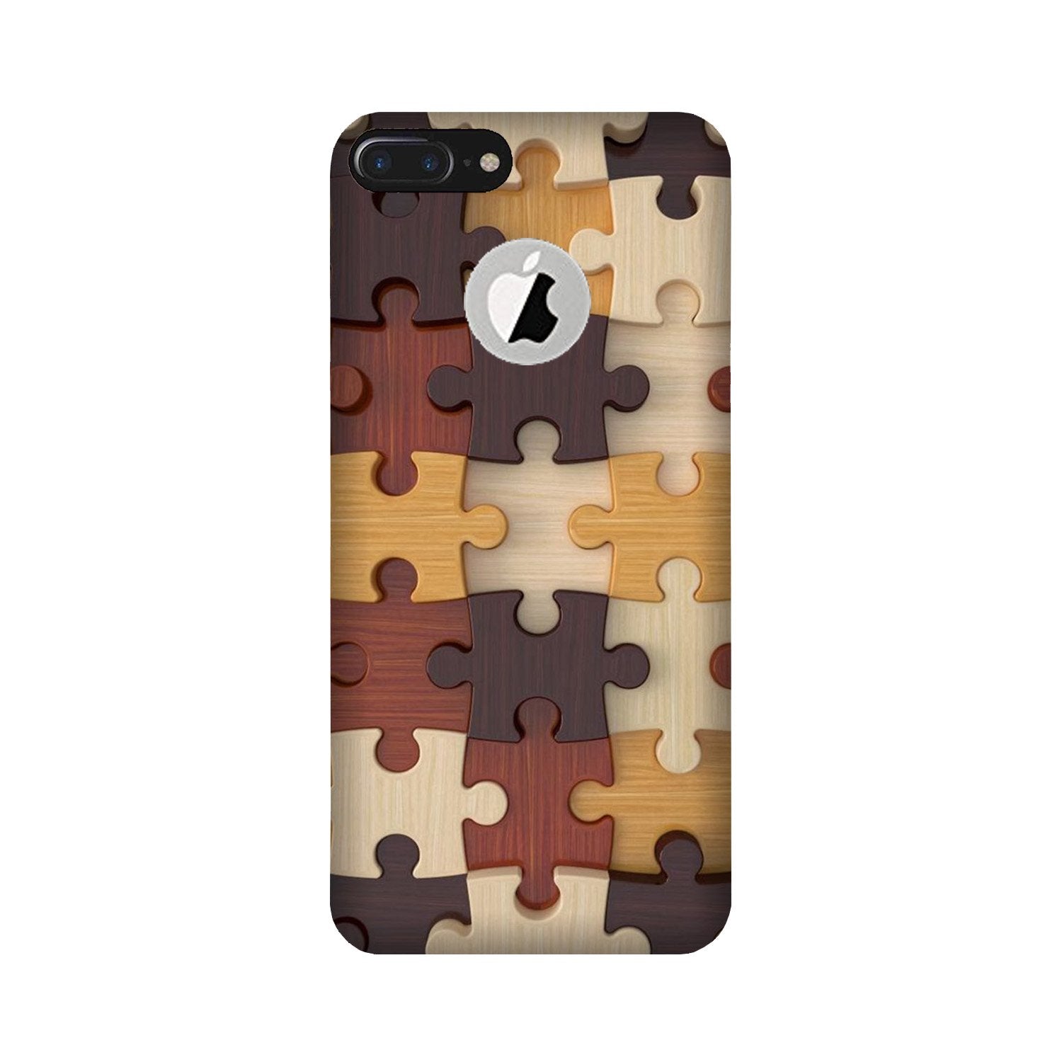 Puzzle Pattern Case for iPhone 7 Plus logo cut (Design No. 217)