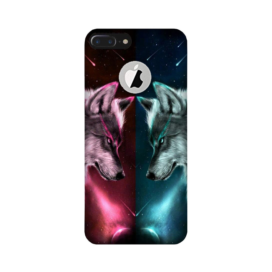 Wolf fight Case for iPhone 7 Plus logo cut (Design No. 221)