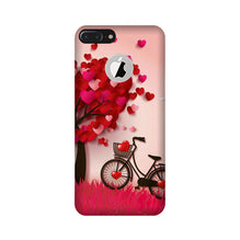 Red Heart Cycle Mobile Back Case for iPhone 7 Plus logo cut (Design - 222)