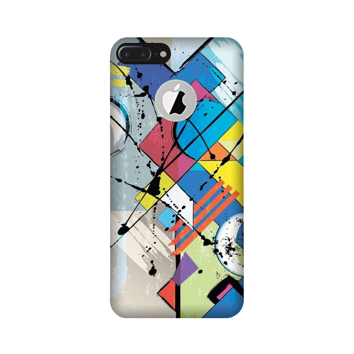 Modern Art Case for iPhone 7 Plus logo cut (Design No. 235)