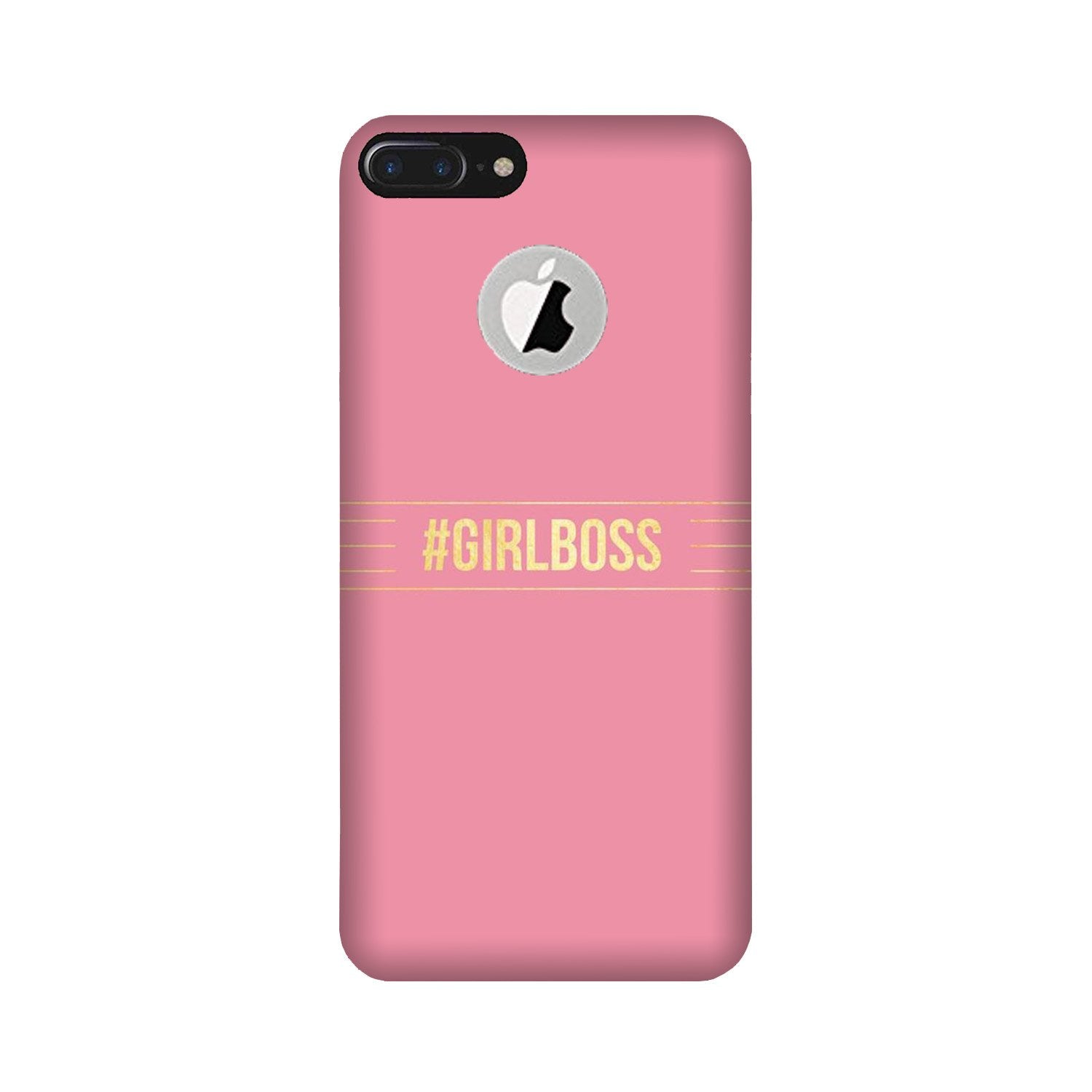 Girl Boss Pink Case for iPhone 7 Plus logo cut (Design No. 263)