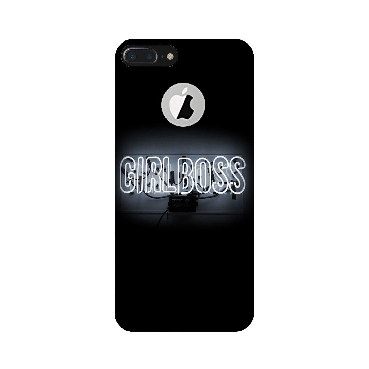 Girl Boss Black Case for iPhone 7 Plus logo cut (Design No. 268)