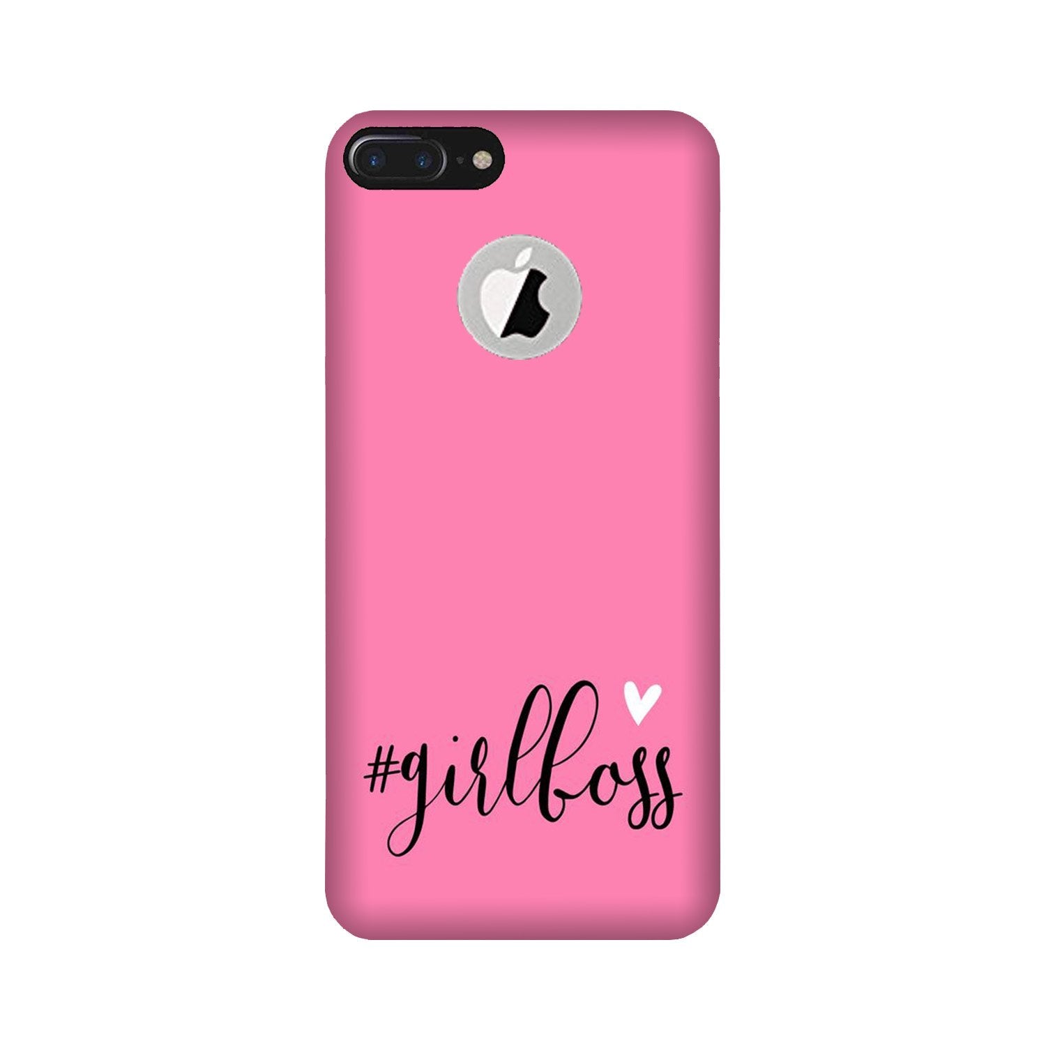 Girl Boss Pink Case for iPhone 7 Plus logo cut (Design No. 269)