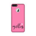 Girl Boss Pink Case for iPhone 7 Plus logo cut (Design No. 269)