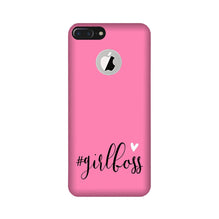 Girl Boss Pink Mobile Back Case for iPhone 7 Plus logo cut (Design - 269)