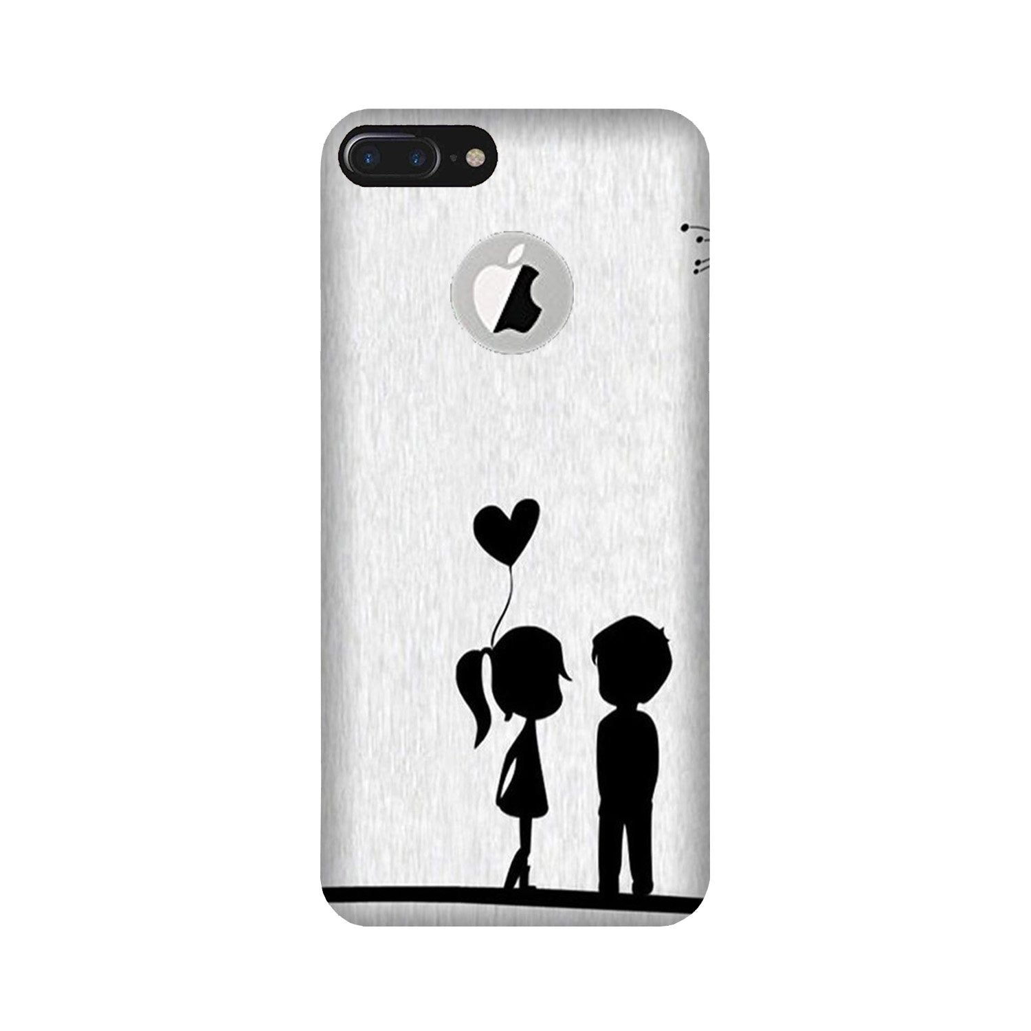 Cute Kid Couple Case for iPhone 7 Plus logo cut (Design No. 283)