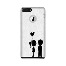 Cute Kid Couple Mobile Back Case for iPhone 7 Plus logo cut (Design - 283)