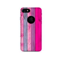 Wooden look Case for iPhone 7 logo cut