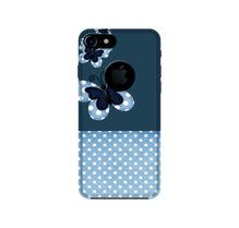 White dots Butterfly Mobile Back Case for iPhone 7 logo cut (Design - 31)