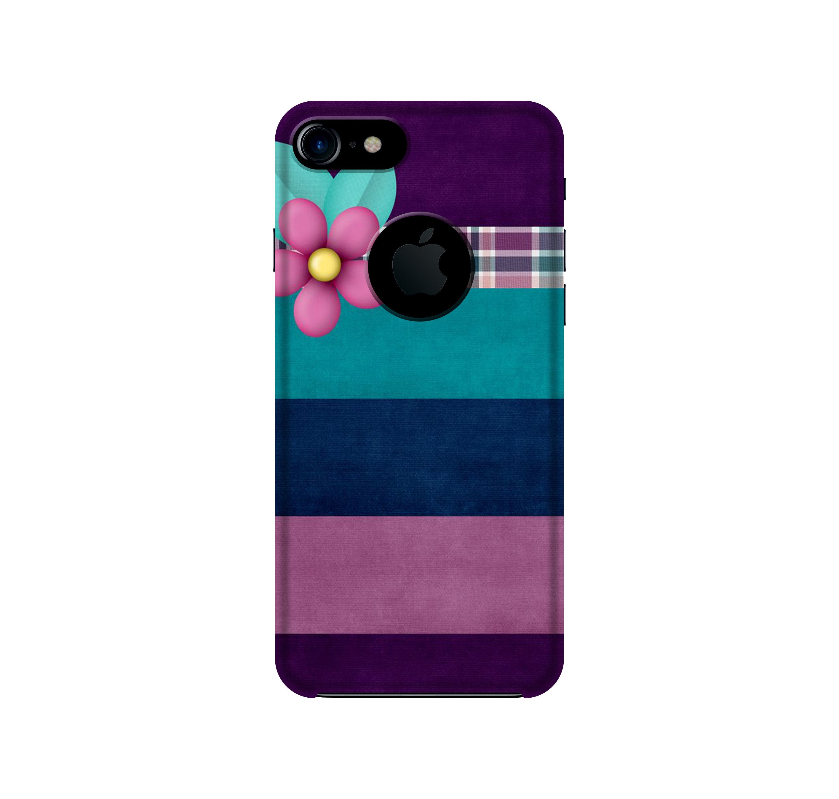 Purple Blue Case for iPhone 7 logo cut