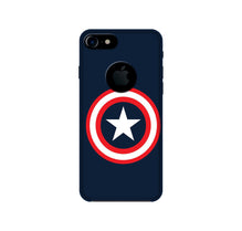 Captain America Mobile Back Case for iPhone 7 logo cut (Design - 42)