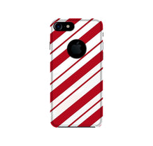 Red White Mobile Back Case for iPhone 7 logo cut (Design - 44)