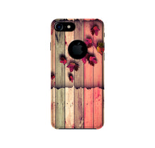 Wooden look2 Mobile Back Case for iPhone 7 logo cut (Design - 56)