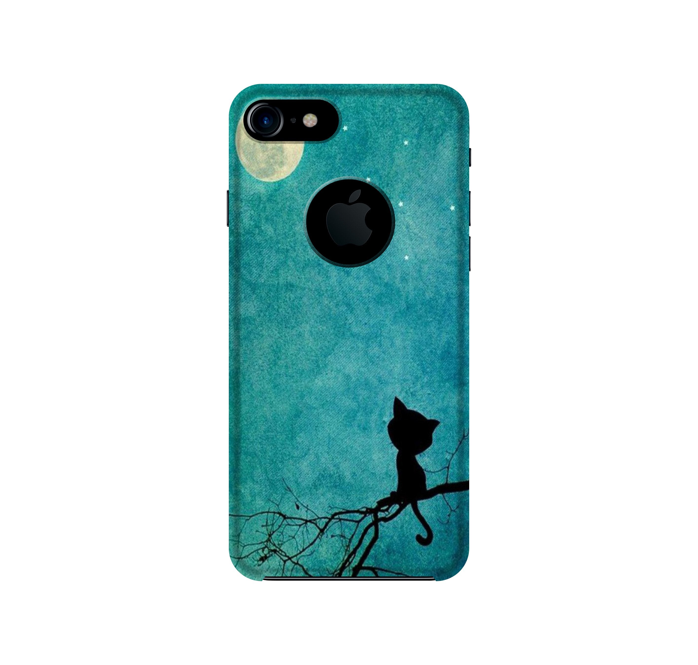 Moon cat Case for iPhone 7 logo cut