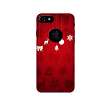 Christmas Mobile Back Case for iPhone 7 logo cut (Design - 78)