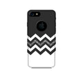 Black white Pattern2Case for iPhone 7 logo cut