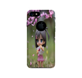 Cute Girl Case for iPhone 7 logo cut