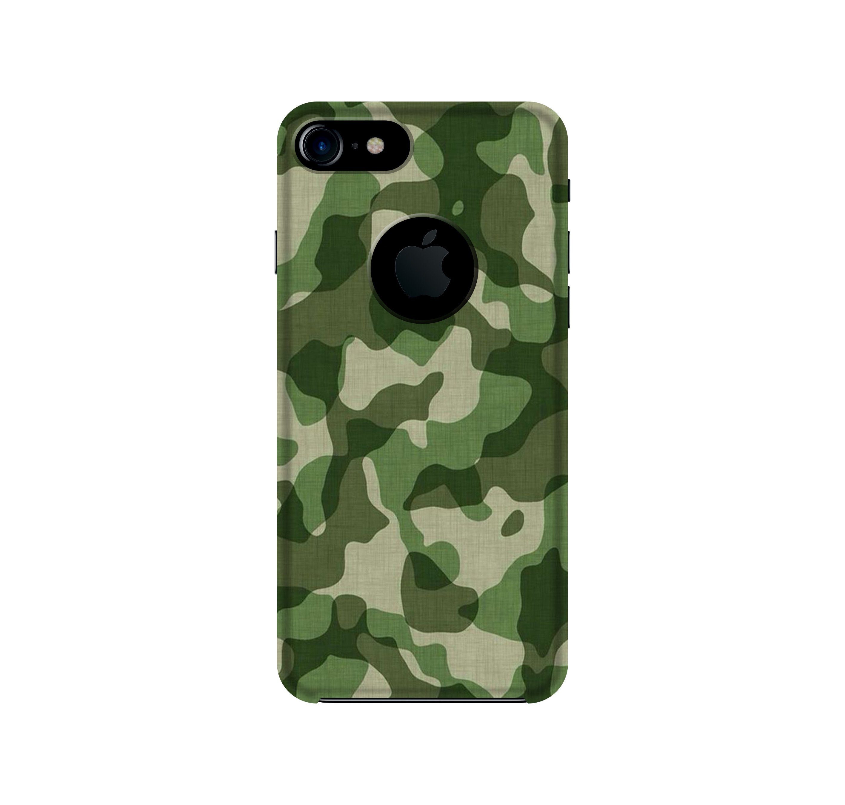 Army Camouflage Case for iPhone 7 logo cut  (Design - 106)